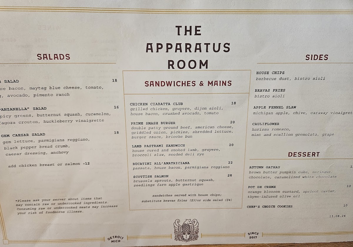 The Apparatus Room Menu - Image 6